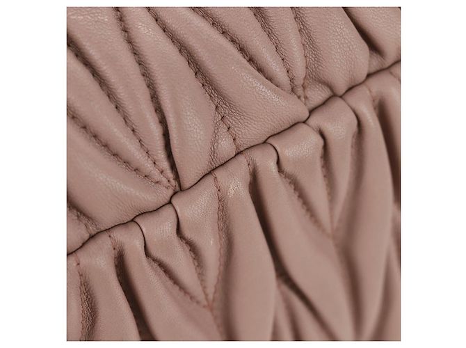 Borsa a mano Miu Miu Matelassé in pelle 2way Rosa Argento Auth 206390M - vista 18