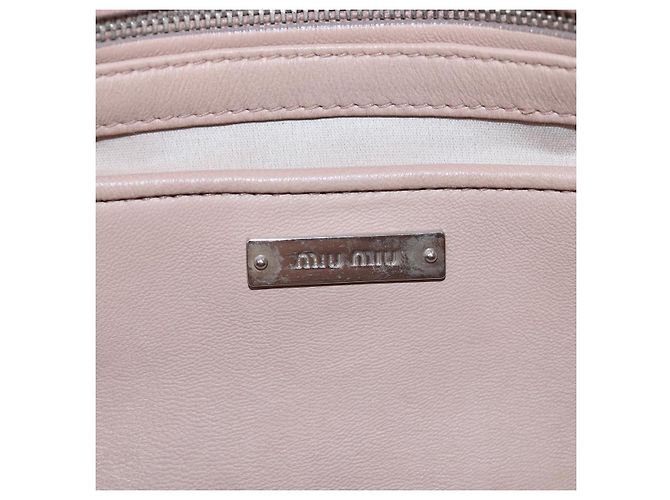 Borsa a mano Miu Miu Matelassé in pelle 2way Rosa Argento Auth 206390M - vista 26