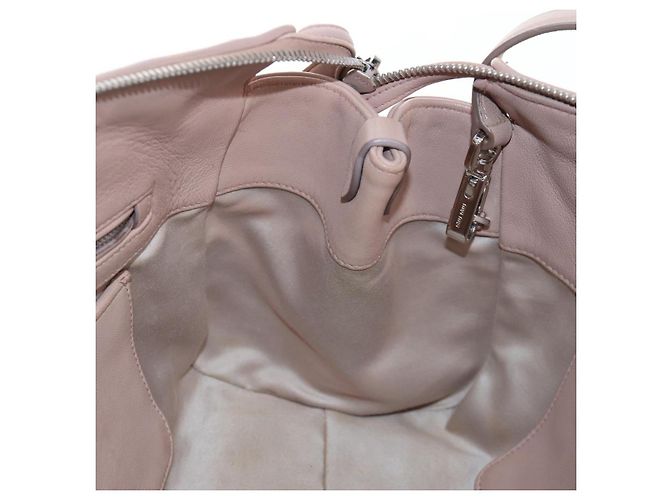 Borsa a mano Miu Miu Matelassé in pelle 2way Rosa Argento Auth 206390M - vista 27