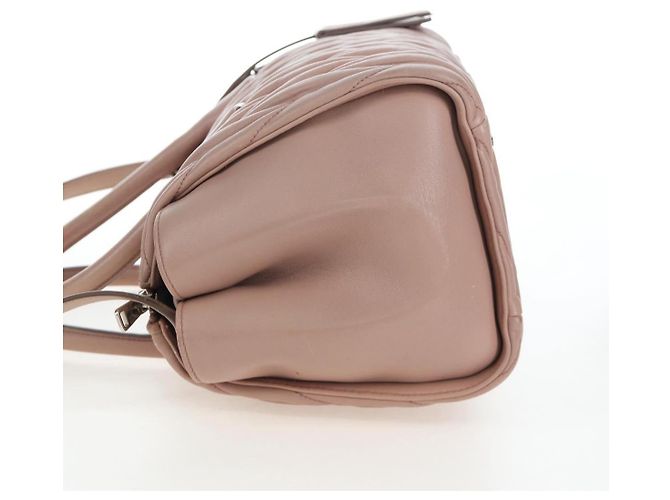 Borsa a mano Miu Miu Matelassé in pelle 2way Rosa Argento Auth 206390M - vista 3