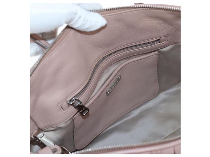 Borsa a mano Miu Miu Matelassé in pelle 2way Rosa Argento Auth 206390M - vista 30