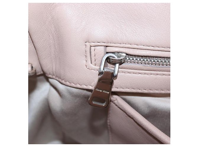 Borsa a mano Miu Miu Matelassé in pelle 2way Rosa Argento Auth 206390M - vista 32