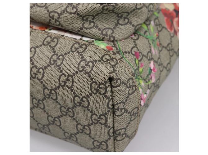 Zaino GUCCI GG Blooms PVC Leather Beige Silver 410544 Auth ka6474A - vista 16