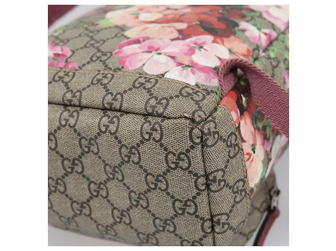 Zaino GUCCI GG Blooms PVC Leather Beige Silver 410544 Auth ka6474A - vista 18