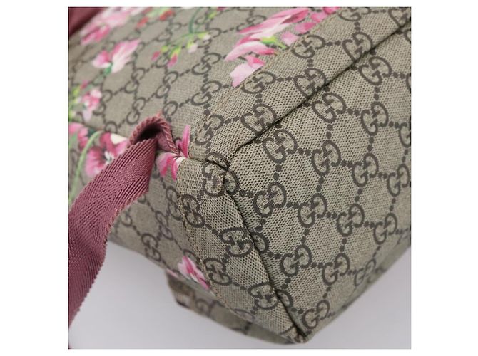 Zaino GUCCI GG Blooms PVC Leather Beige Silver 410544 Auth ka6474A - vista 19