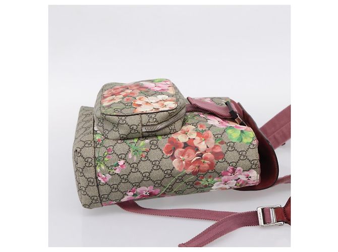 Zaino GUCCI GG Blooms PVC Leather Beige Silver 410544 Auth ka6474A - vista 4