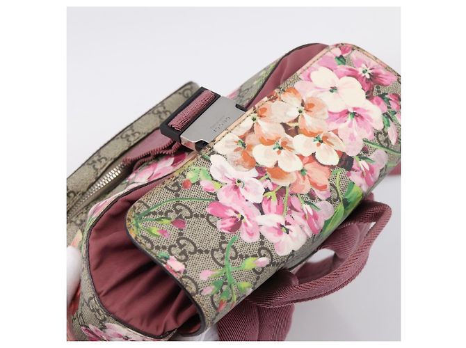 Zaino GUCCI GG Blooms PVC Leather Beige Silver 410544 Auth ka6474A - vista 6