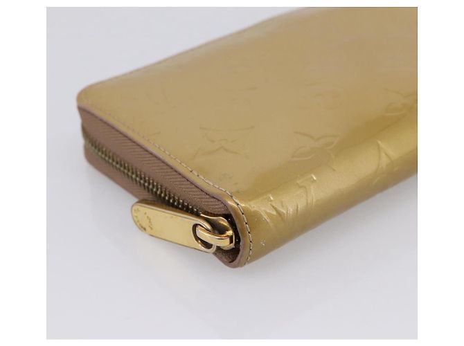 LOUIS VUITTON Vernis Zippy Wallet Portafoglio Beige Poodle M91761 LV Auth 206068 - vista 14