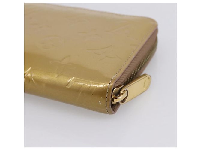 LOUIS VUITTON Vernis Zippy Wallet Portafoglio Beige Poodle M91761 LV Auth 206068 - vista 15