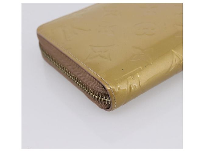 LOUIS VUITTON Vernis Zippy Wallet Portafoglio Beige Poodle M91761 LV Auth 206068 - vista 16
