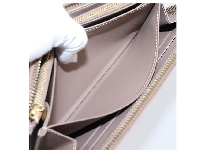 LOUIS VUITTON Vernis Zippy Wallet Portafoglio Beige Poodle M91761 LV Auth 206068 - vista 21