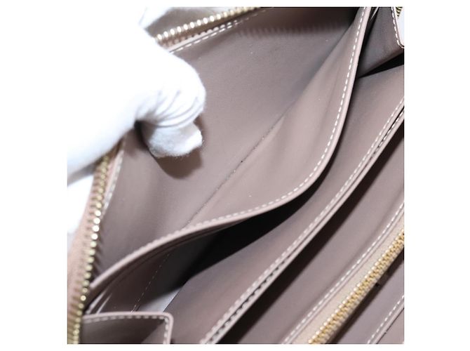LOUIS VUITTON Vernis Zippy Wallet Portafoglio Beige Poodle M91761 LV Auth 206068 - vista 22