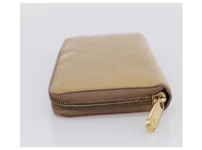 LOUIS VUITTON Vernis Zippy Wallet Portafoglio Beige Poodle M91761 LV Auth 206068 - vista 3
