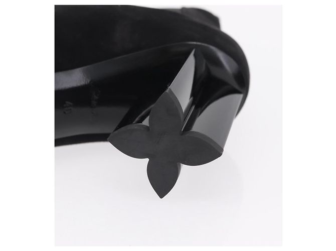 LOUIS VUITTON Bottines en daim 40 Noir LV Auth 204942M - vue 10