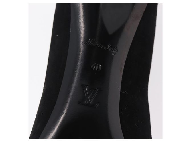 LOUIS VUITTON Bottines en daim 40 Noir LV Auth 204942M - vue 29