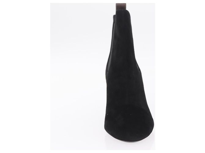 LOUIS VUITTON Bottines en daim 40 Noir LV Auth 204942M - vue 30