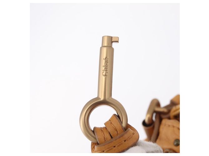 Chloé Bolsa de mão Chloe Paddington em couro marrom ouro prata Auth am12746V Dourado - vista 10