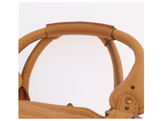 Chloé Bolsa de mão Chloe Paddington em couro marrom ouro prata Auth am12746V Dourado - vista 14