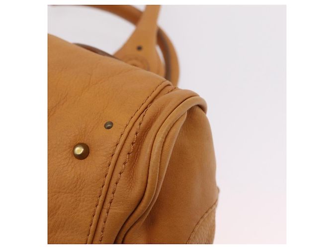 Chloé Bolsa de mão Chloe Paddington em couro marrom ouro prata Auth am12746V Dourado - vista 17