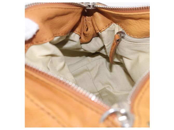 Chloé Bolsa de mão Chloe Paddington em couro marrom ouro prata Auth am12746V Dourado - vista 23