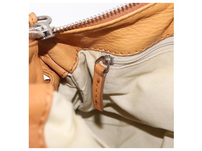 Chloé Bolsa de mão Chloe Paddington em couro marrom ouro prata Auth am12746V Dourado - vista 24