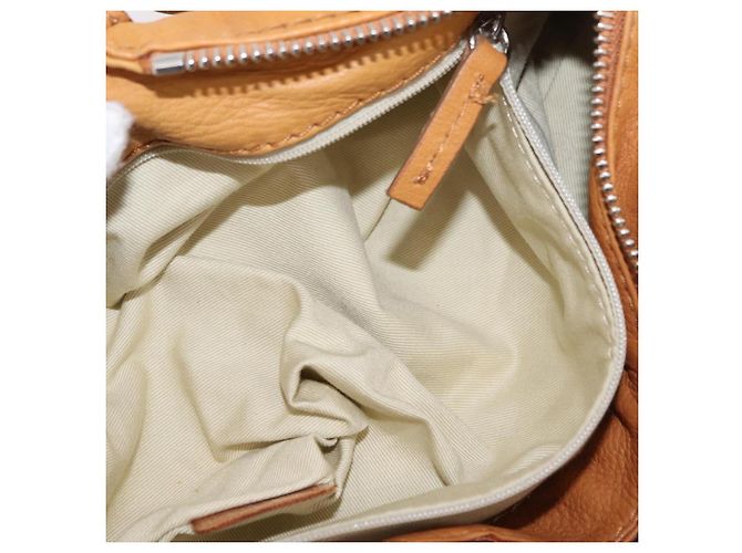 Chloé Bolsa de mão Chloe Paddington em couro marrom ouro prata Auth am12746V Dourado - vista 25