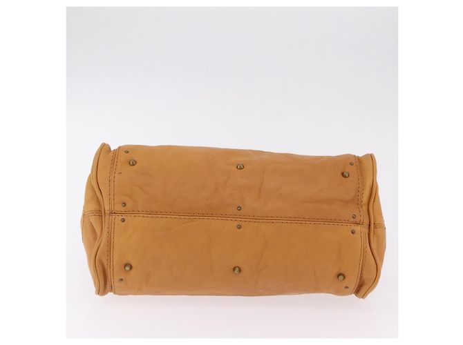 Chloé Bolsa de mão Chloe Paddington em couro marrom ouro prata Auth am12746V Dourado - vista 5