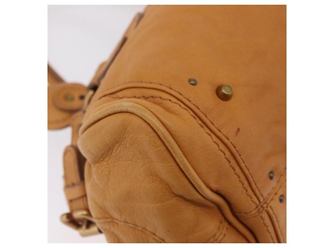 Chloé Bolsa de mão Chloe Paddington em couro marrom ouro prata Auth am12746V Dourado - vista 8