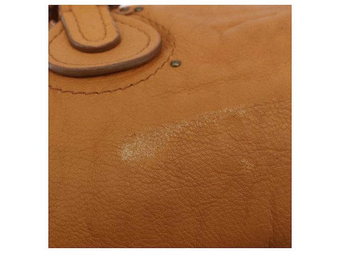 Chloé Bolsa de mão Chloe Paddington em couro marrom ouro prata Auth am12746V Dourado - vista 9