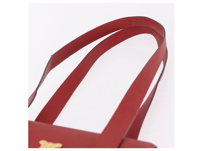 Céline Borsa Tote CELINE Pelle Rossa Tono Oro Auth 207551 Rosso - vista 14