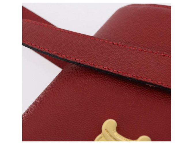 Céline Borsa Tote CELINE Pelle Rossa Tono Oro Auth 207551 Rosso - vista 15