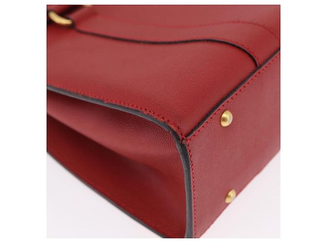 Céline Borsa Tote CELINE Pelle Rossa Tono Oro Auth 207551 Rosso - vista 16