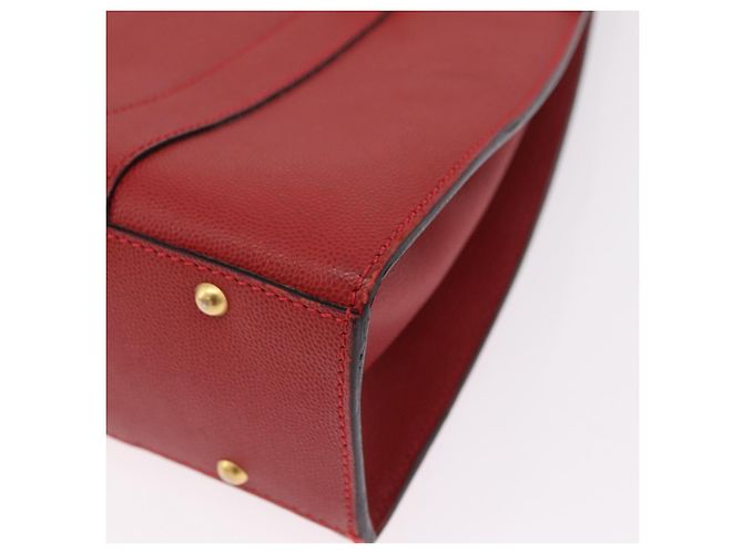 Céline Borsa Tote CELINE Pelle Rossa Tono Oro Auth 207551 Rosso - vista 17