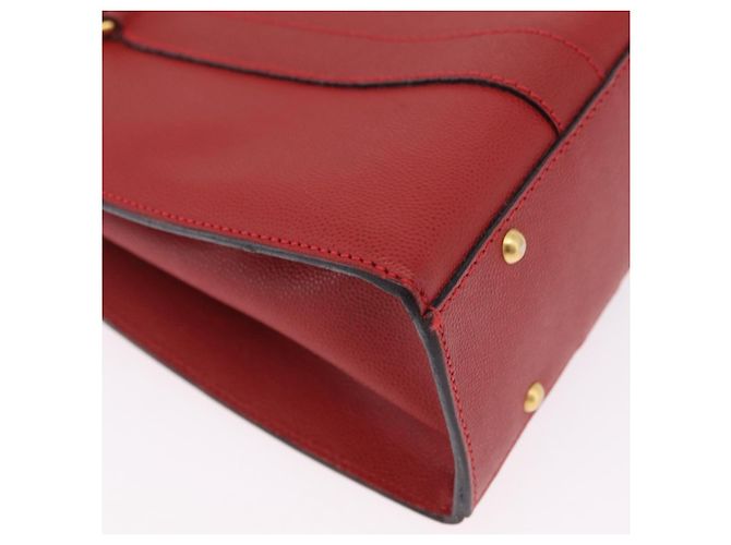 Céline Borsa Tote CELINE Pelle Rossa Tono Oro Auth 207551 Rosso - vista 18