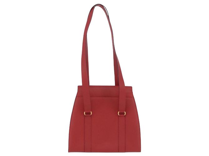 Céline Borsa Tote CELINE Pelle Rossa Tono Oro Auth 207551 Rosso - vista 2