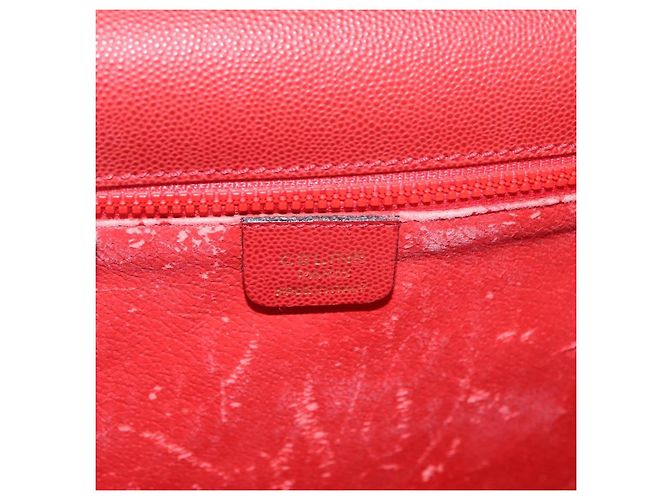 Céline Borsa Tote CELINE Pelle Rossa Tono Oro Auth 207551 Rosso - vista 24
