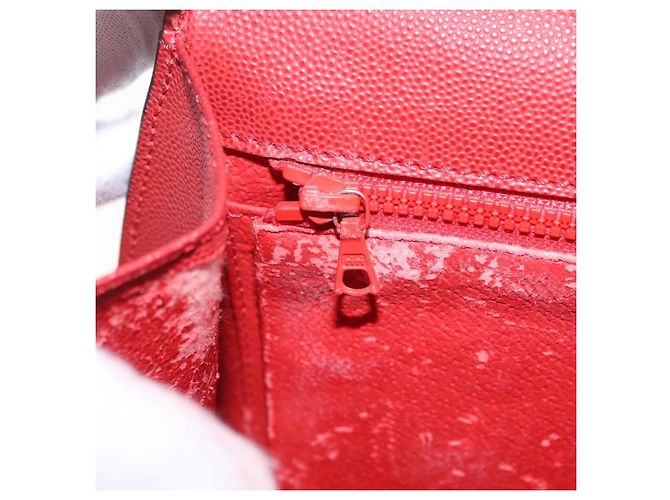 Céline Borsa Tote CELINE Pelle Rossa Tono Oro Auth 207551 Rosso - vista 30