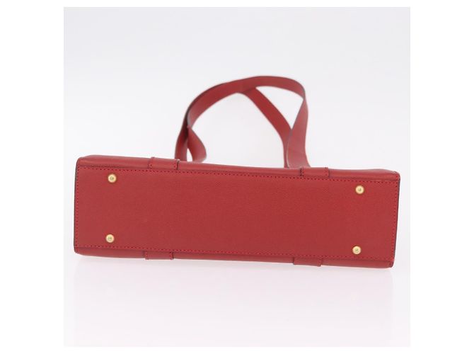 Céline Borsa Tote CELINE Pelle Rossa Tono Oro Auth 207551 Rosso - vista 5
