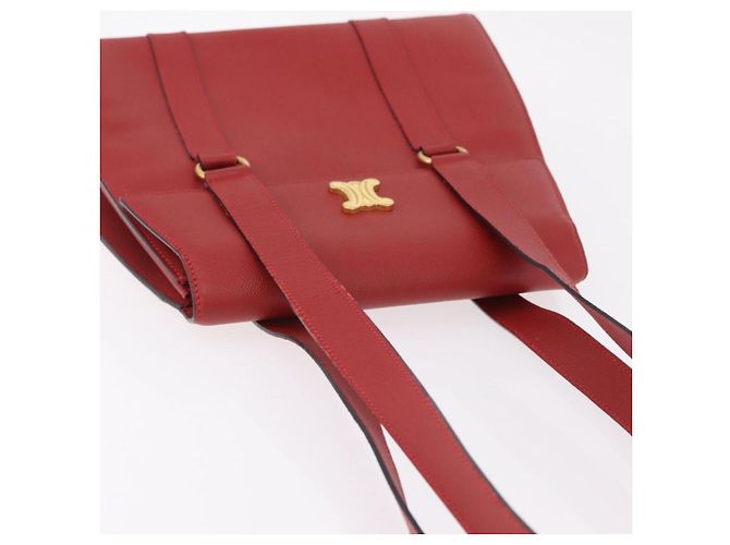 Céline Borsa Tote CELINE Pelle Rossa Tono Oro Auth 207551 Rosso - vista 6