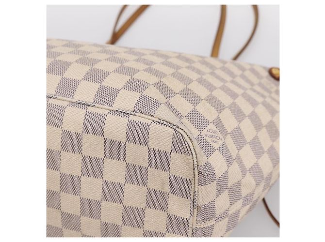 Sac cabas LOUIS VUITTON Damier Azur Neverfull MM N41605 LV Auth 207423 - vue 15