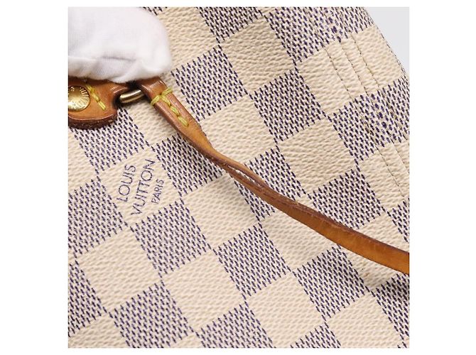Sac cabas LOUIS VUITTON Damier Azur Neverfull MM N41605 LV Auth 207423 - vue 19