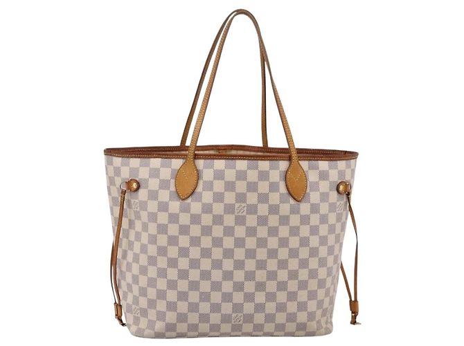 Sac cabas LOUIS VUITTON Damier Azur Neverfull MM N41605 LV Auth 207423 - vue 2