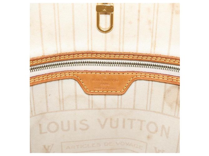 Sac cabas LOUIS VUITTON Damier Azur Neverfull MM N41605 LV Auth 207423 - vue 21