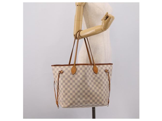 Sac cabas LOUIS VUITTON Damier Azur Neverfull MM N41605 LV Auth 207423 - vue 26
