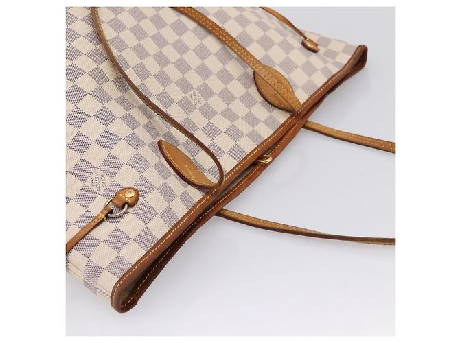 Sac cabas LOUIS VUITTON Damier Azur Neverfull MM N41605 LV Auth 207423 - vue 6