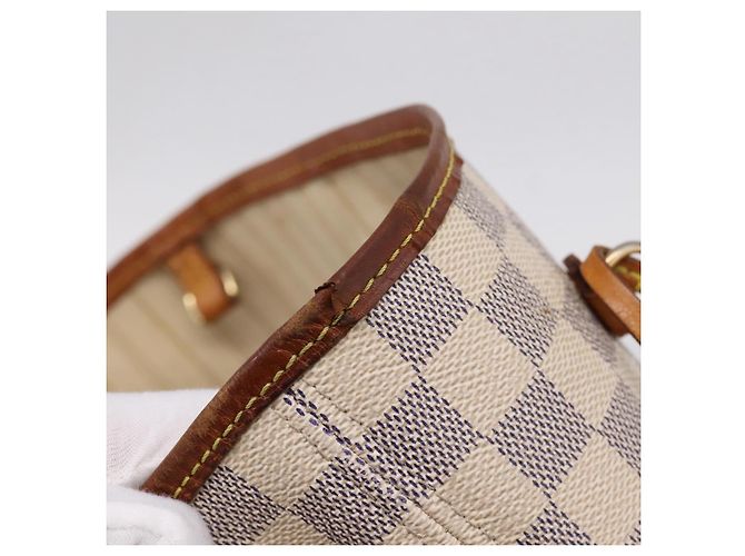 Sac cabas LOUIS VUITTON Damier Azur Neverfull MM N41605 LV Auth 207423 - vue 8