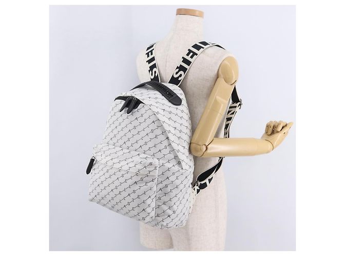 Stella Mc Cartney Stella McCartney Rucksack Nylon White Black Auth BA16177 Schwarz Weiß - Ansicht 32