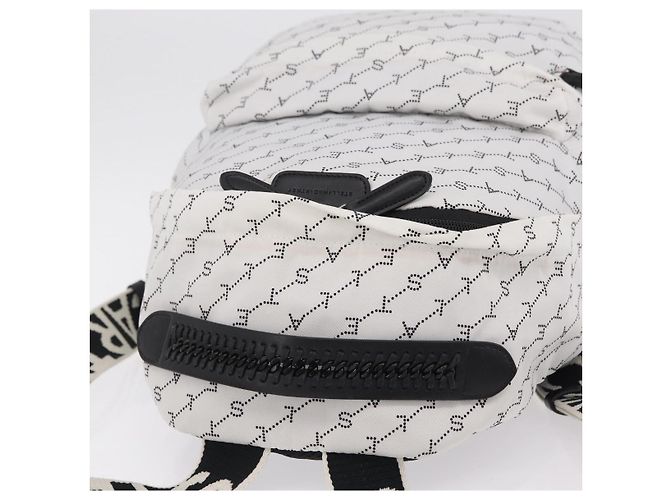 Stella Mc Cartney Stella McCartney Rucksack Nylon White Black Auth BA16177 Schwarz Weiß - Ansicht 7