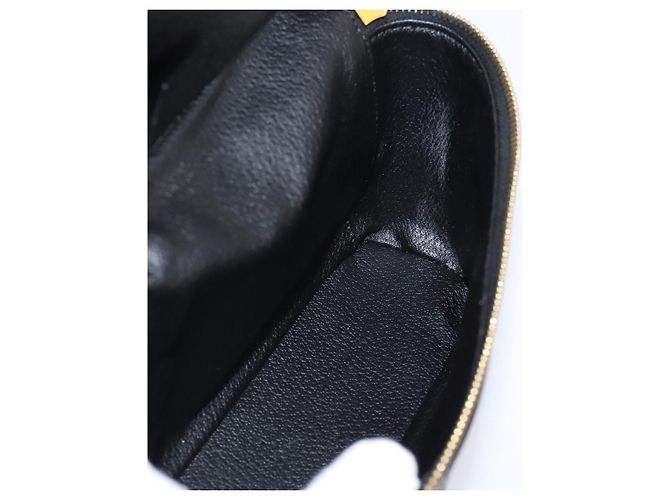 Céline CELINE Macadam Vanity Cosmetic Pouch PVC Black Gold Tone Auth LN055V Negro - vista 21