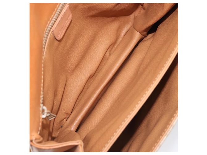 16 Céline Borsa a tracolla CELINE Macadam Canvas PVC Beige Gold Auth 206728 D'oro - vista 11